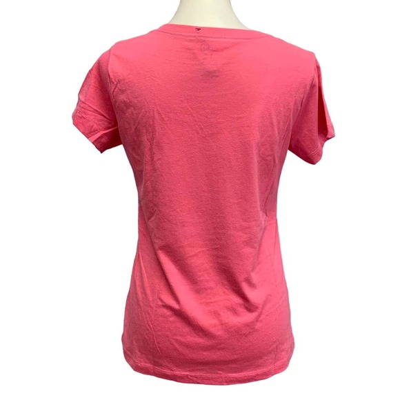 New Hand Printed Womens Small Vintage Book Page Red Rose Flower V-Neck Tee Top - Picture 4 of 5